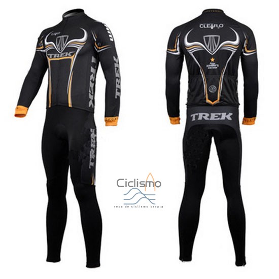 Trek Ropa Ciclismo Culotte Largo 2009 Mangas Largas Negro y AMarillo